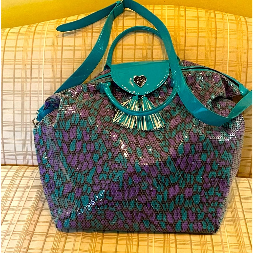 Betsey Johnson Safari Blue Cargo Bag